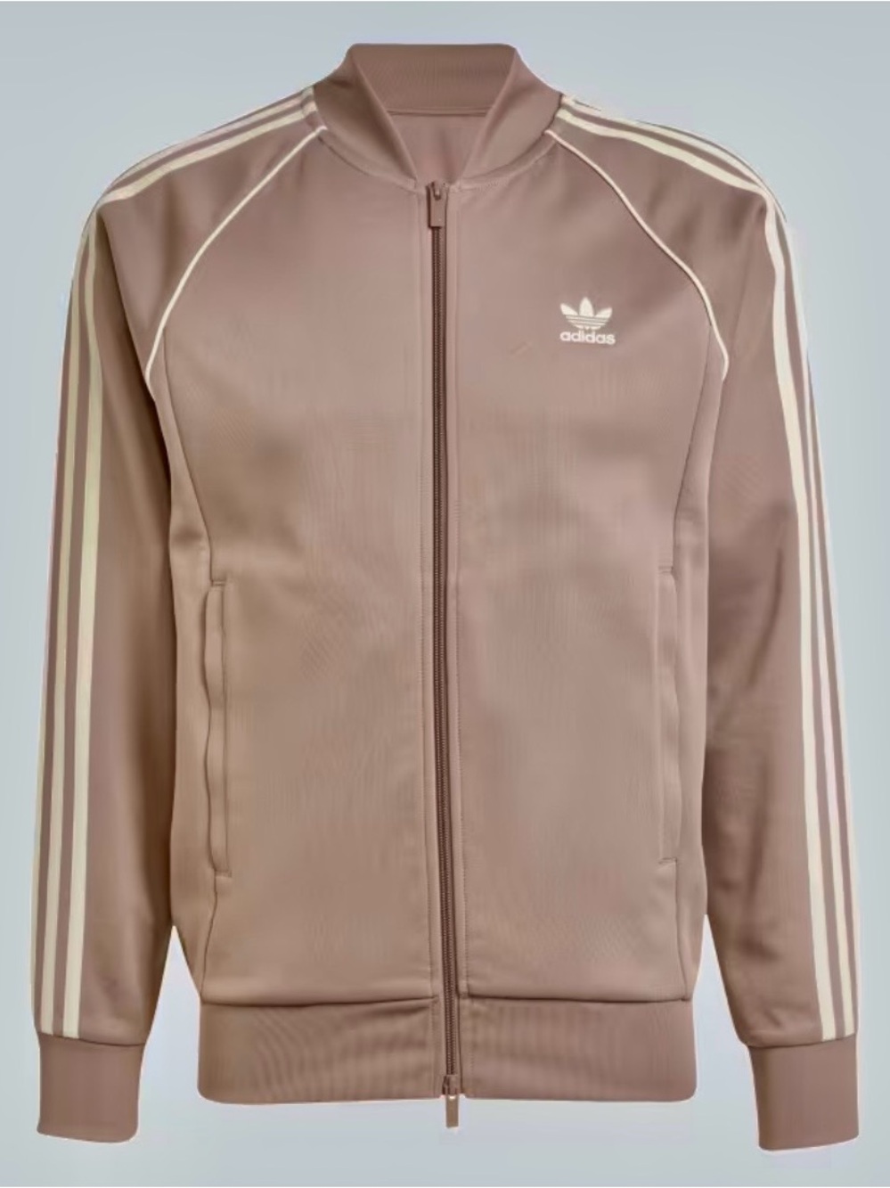 Adidas Originals Zip-Up Track Jacket — Trace Brown — Size M — Like New